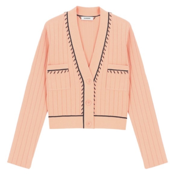 Sandro Sweaters - Sandro Salmon Auxane Cardigan NWT